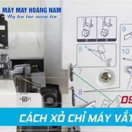cách xỏ chỉ máy vắt sổ 1 kim 3 chỉ