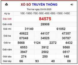 giao diện app kết quả xổ số ngày 31 tháng 3