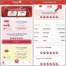 giao diện app xổ số 655 vietlott