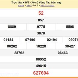 kết quả xổ số kiến thiết vũng tàu hôm nay