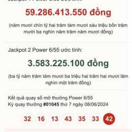 kết quả xổ số vietlott hôm nay 6/55