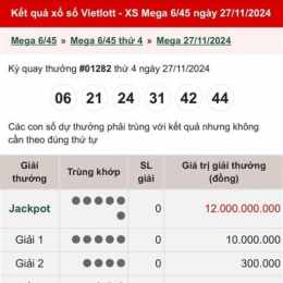 kết quả xổ số vietlott thứ bảy