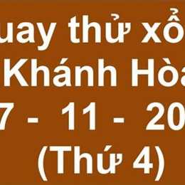 quay thử xổ số khánh hòa chiều nay