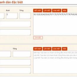tạo dàn xổ số ứng dụng mức số