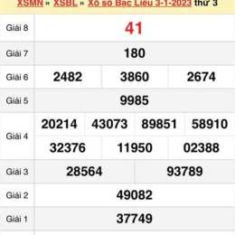 xổ số bạc liêu ngày 10 tháng 2 năm 2006