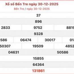 xổ số bến tre 30 tuần