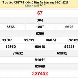 xổ số bến tre ngày 24 tháng 03 năm 2006