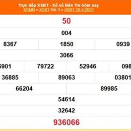 xổ số bến tre ngày 29 tháng 09