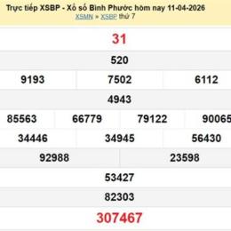 xổ số bình phước 11 tháng 04