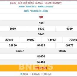 xổ số cà mau miền nam tuần rồi