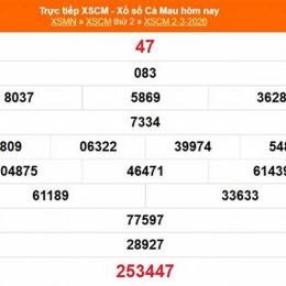 xổ số cà mau ngày 30 tháng 3