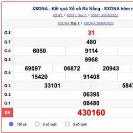 xổ số đà nẵng trong vòng 30 ngày