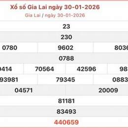 xổ số đài gia lai 30 ngày