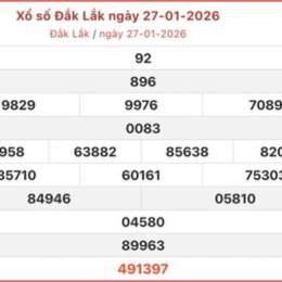 xổ số đắk lắk vừa rồi