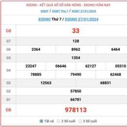 xổ số đắk nông ngày 27 tháng 6