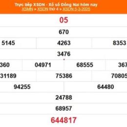 xổ số đồng nai mùng 5 tháng 8