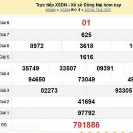 xổ số đồng nai ngày 25 tháng 03 năm 2006