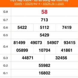 xổ số đồng nai ngày 29 tháng