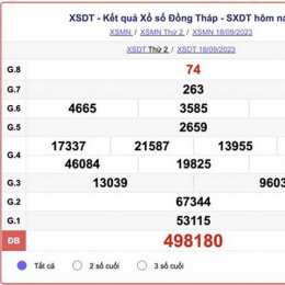 xổ số đồng tháp tháng trước
