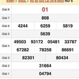 xổ số gia lai thứ sáu hàng