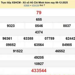 xổ số hồ chí minh ngày 1 tháng 12 năm 2025