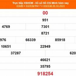 xổ số hồ chí minh ngày 26