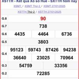 xổ số huế ngày 27 tháng 7