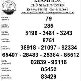 xổ số khánh hòa ngày 20 tháng 5 năm 2026