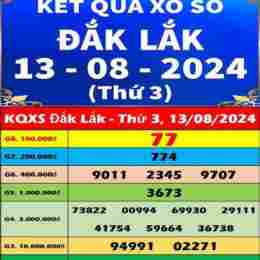 xổ số kiến thiết đắk lắk ngày 13 tháng 01