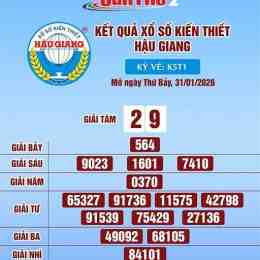 xổ số kiến thiết hậu giang ngày thứ bảy