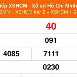 xổ số kiến thiết hồ chí minh hôm qua