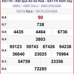 xổ số kiến thiết huế ngày 27 tháng 7