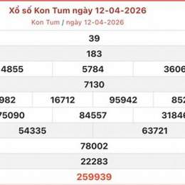 xổ số kiến thiết kon tum ngày 12 tháng 04