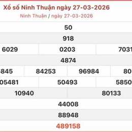 xổ số kiến thiết ninh thuận ngày 27 tháng 03