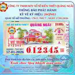 xổ số kiến thiết quảng ngãi ngày 27 tháng 6