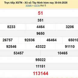xổ số kiến thiết tây ninh ngày 30 tháng 7