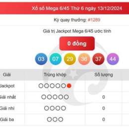 xo so mega 6/45 hom nay