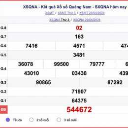 xổ số quảng nam 30 ngày qua