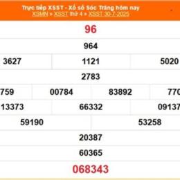 xổ số sóc trăng trong 30 ngày
