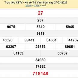 xổ số trà vinh 3 tháng 4