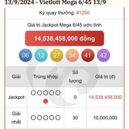 xổ số vietlott ngày 18 tháng 1