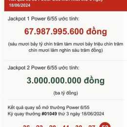 xổ số vietlott ngày 18 tháng 6