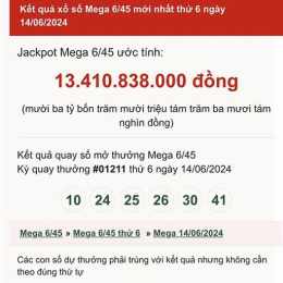 xổ số vietlott ngày 20 tháng 6