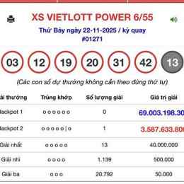 xổ số vietlott ngày 22 tháng 03