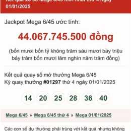 xổ số vietlott ngày 7 tháng 1