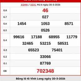 xổ số vĩnh long ngày 27 tháng 03 năm 2026