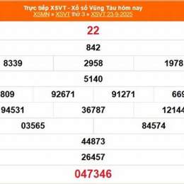 xổ số vũng tàu 23 tháng 09
