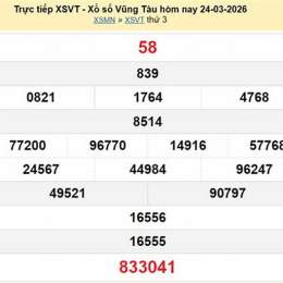 xổ số vũng tàu 31 tháng 3